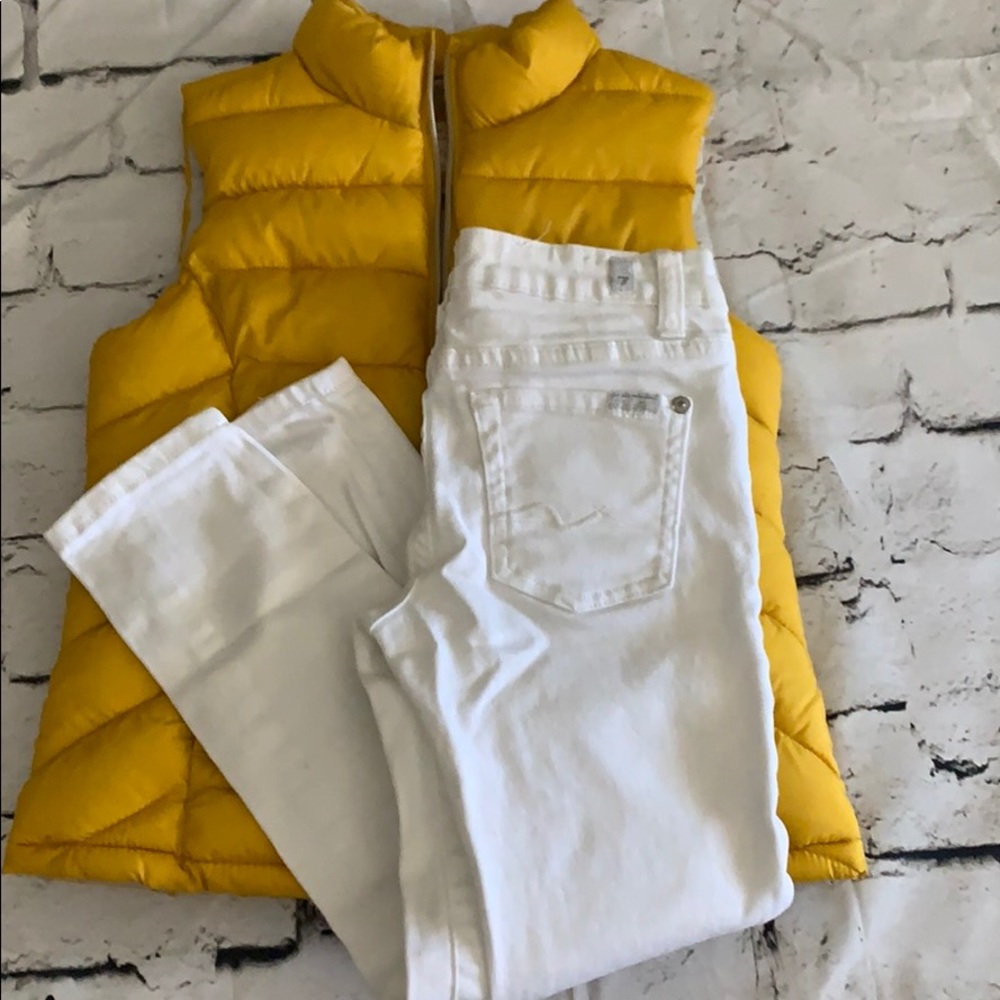 Girls size 7 white 7FAMK skinny jean